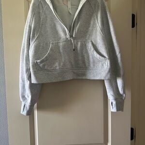 Lululemon Athletica Light Gray Half-Zip Hoodie